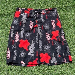 GNX Tribal-gear surf/board shorts tribal dragon flower